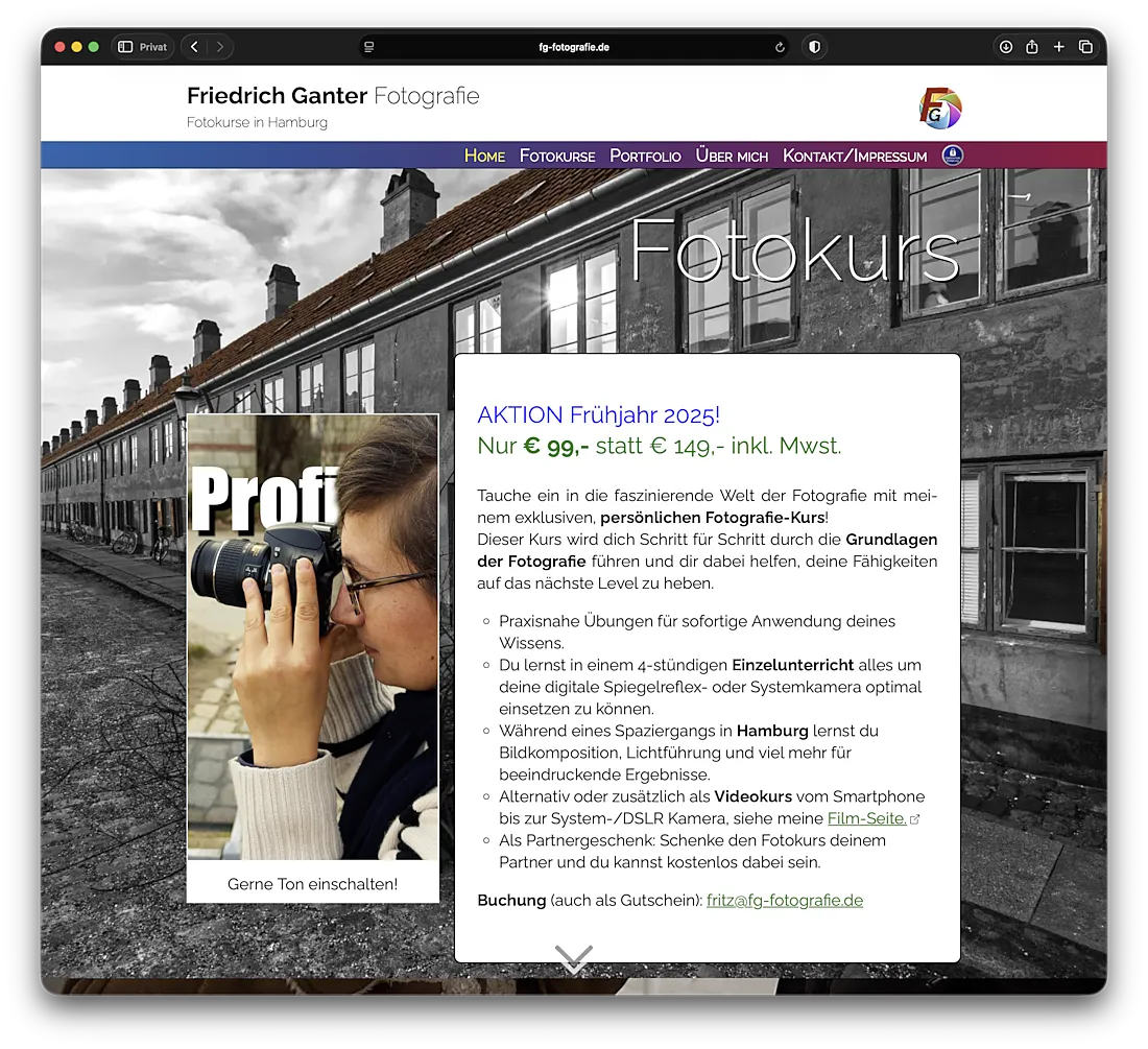 Fotografie und Video Training