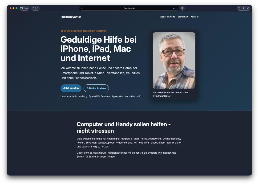 Computertraining für Senioren